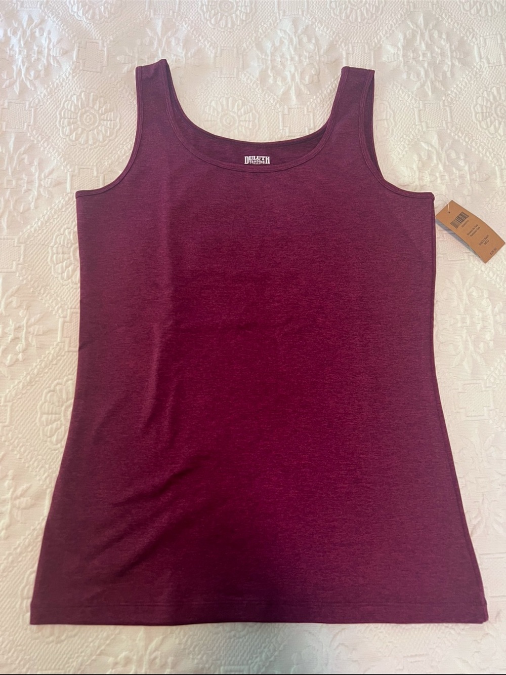 NWT Duluth Plushcious No Yank Tank Top M Raspberry Heather Women's Maroon Cami